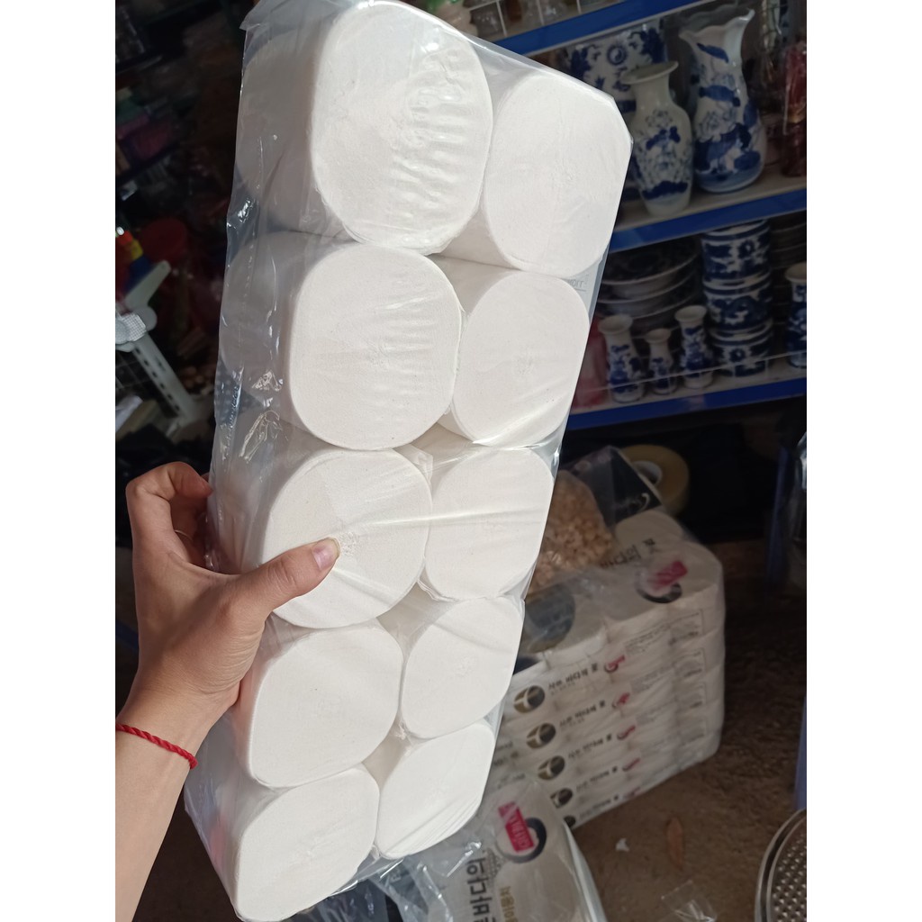Giấy Vệ Sinh Hải Hoa Đen Không Lõi 10 Cuộn