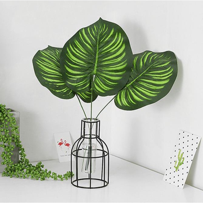 Set 5 Nhánh Lá Cây Nhân Tạo Dùng Để Trang Trí Nội Thất