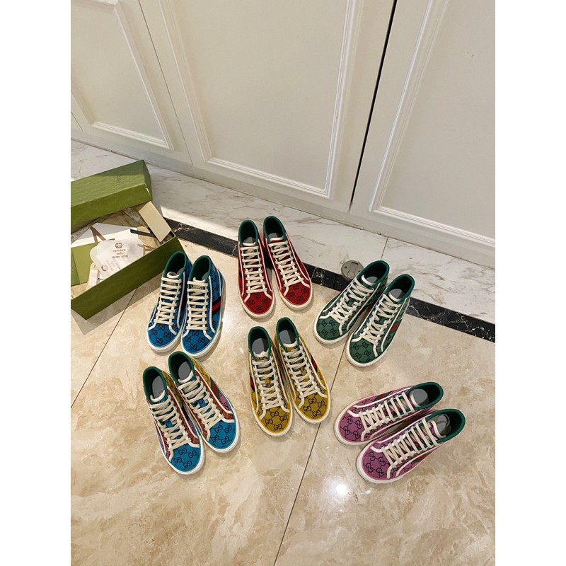 Giày thể thao cổ cao của nam cao cấp Gucci GG Arrival Gucci tennis 1977 x Disney | BigBuy360 - bigbuy360.vn