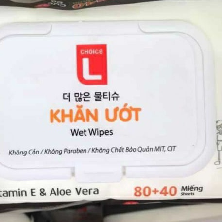 Khăn ướt Hàn Quốc Lotte bịch 120 tờ