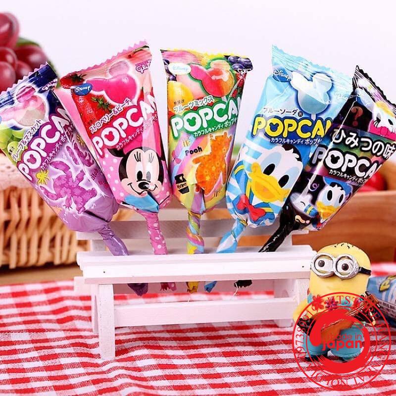 Hộp 30 cây Kẹo mút hình Mickey PopCan -Glico Nhật Bản -Chống Sâu Răng