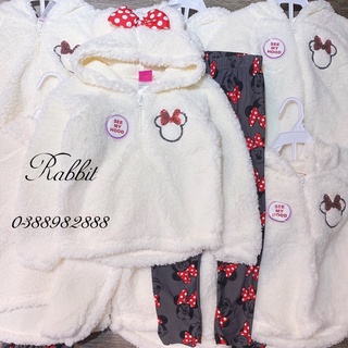 Áo hoodie lông cừu kèm quần legging