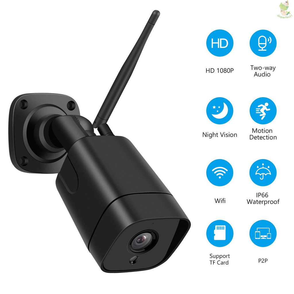 Camera An Ninh Không Dây 1080p Hd Chống Nước Ip66 Chế Độ Nhìn Đêm Hai Chiều