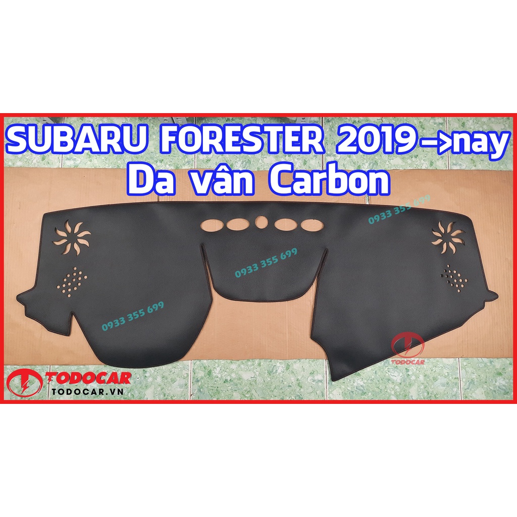 Thảm Taplo SUBARU FORESTER bằng Nhung lông Cừu, Da vân Carbon, Da vân Gỗ 2019 2020 2021 2022