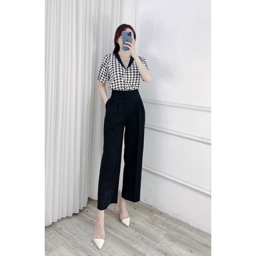 Áo lụa ziczac cổ v