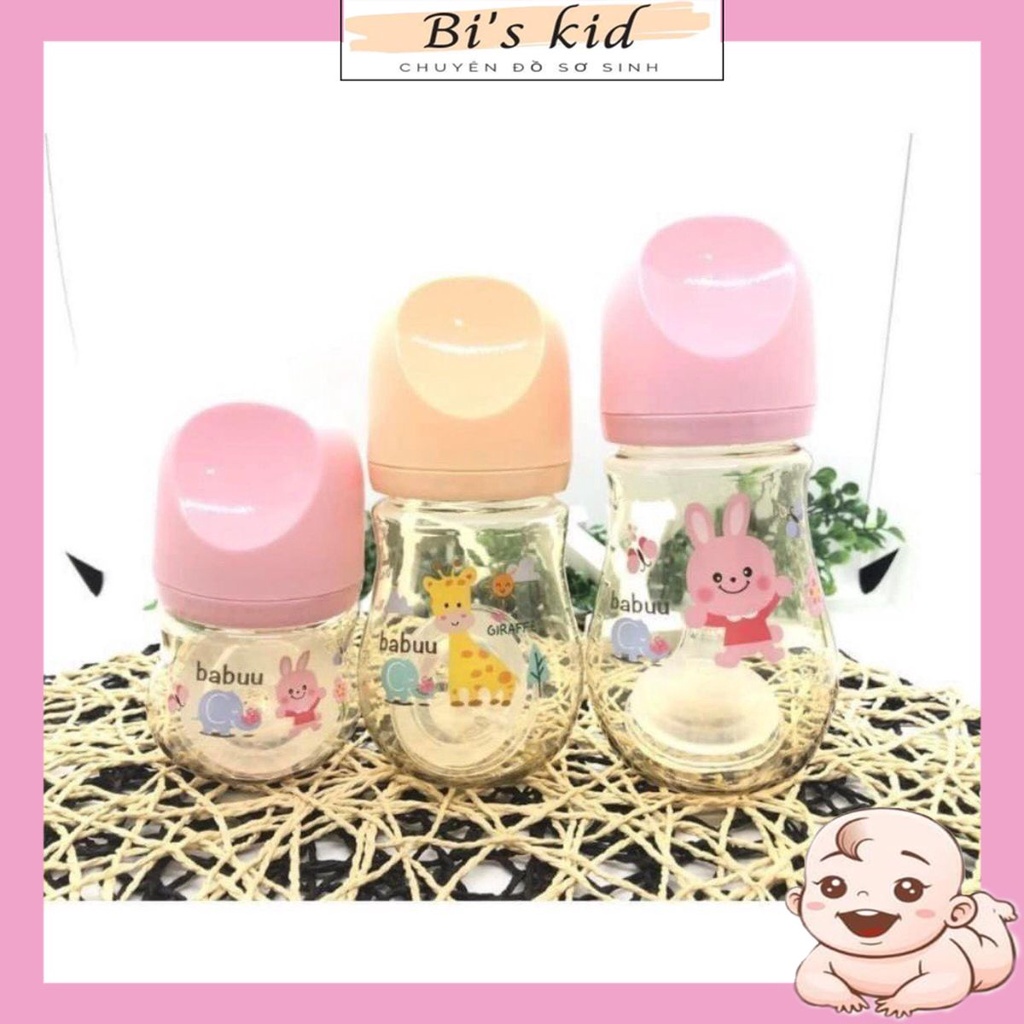 Bình sữa PPSU BaBuu Nhật Bản đủ size 90ml/160ml/210ml/240ml