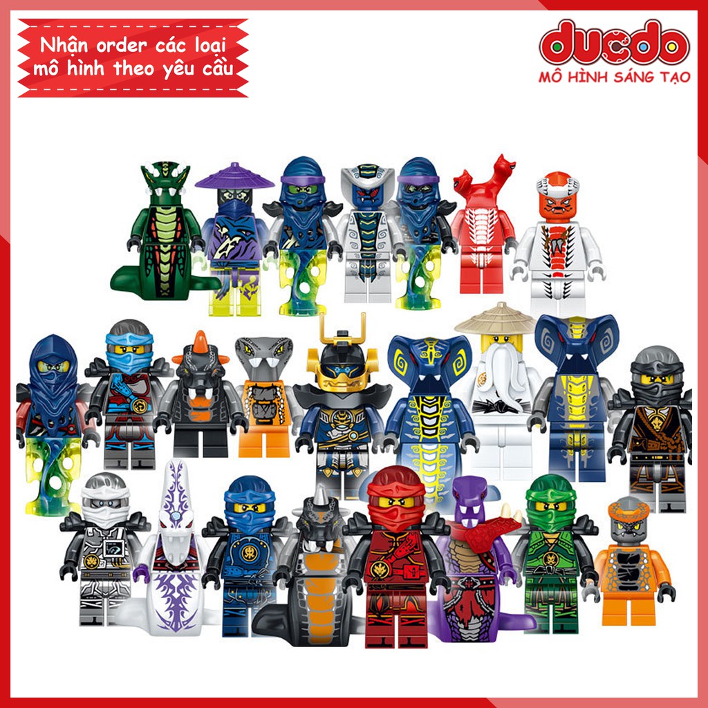 Combo 24 nhân vật Ninjago tuyệt đẹp - Đồ chơi Lắp ghép Xếp hình Minifigures Mini Ninja Mô hình LeLe 31035 PRCK 61045