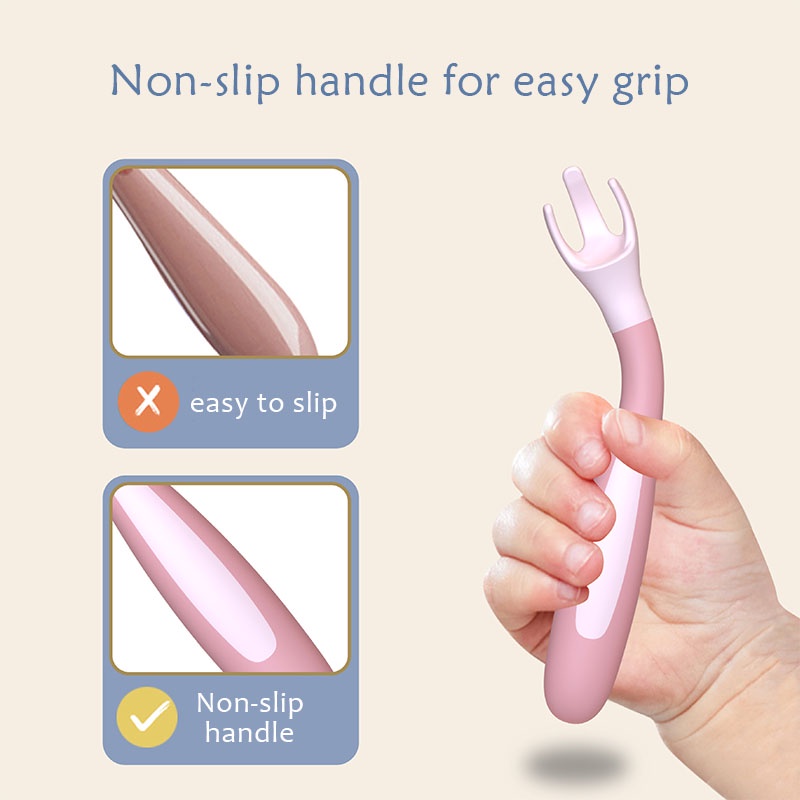Bộ Muỗng Nĩa Tập Ăn Cho Bé Bằng Silicone