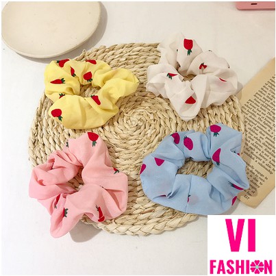 Scrunchies Dâu Tây Thời Trang