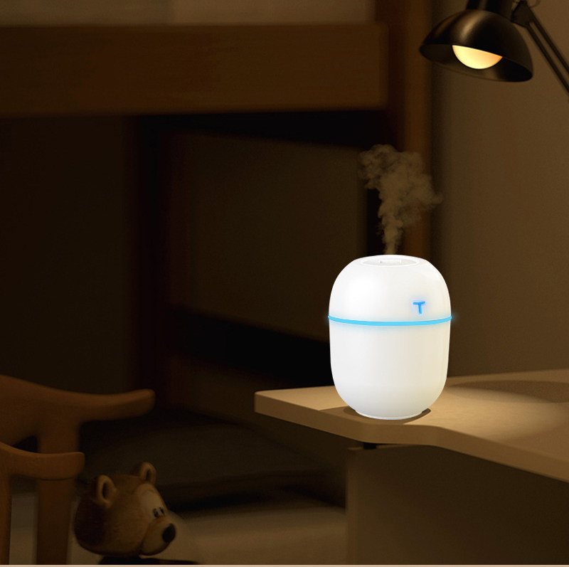 Mini Oval Ultrasonic Air Humidifier/Essential Oil Diffuser/200ML Portable Home Car Superfine Humidifier/USB Mist With LED Night Lamp