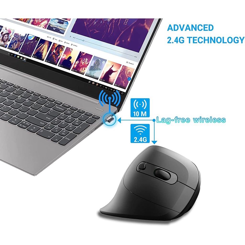 Chuột Quang Không Dây 2.4G Độ Chính Xác Cao 800 / 1200 / 1600DPI