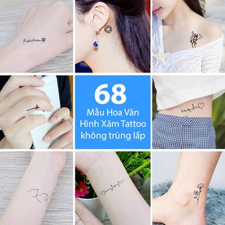 Bộ 68 Mẫu Hình Xăm Dán, Hình Xăm Tattoo Cao Cấp Combo 30 Tờ - Mẫu B