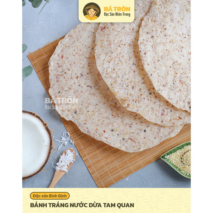 [Nguyên Gốc Bình Định]_Bánh Tráng Nước Dừa_GIÒN THƠM DỪA MÈ