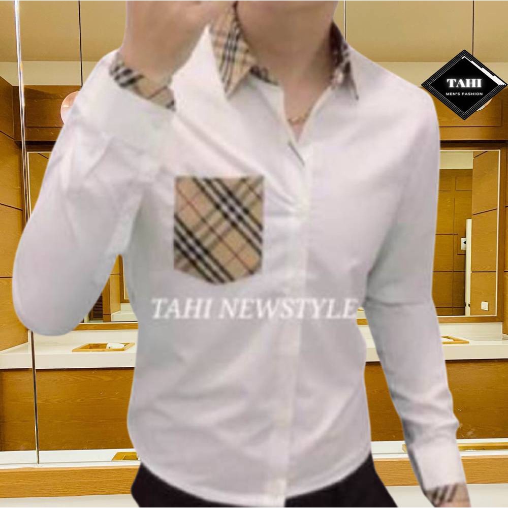 Áo Sơ Mi Nam Dài Tay Trắng BBR TAHISM020 Phối Màu Đặc Sắc Trẻ Trung Năng Động. | BigBuy360 - bigbuy360.vn
