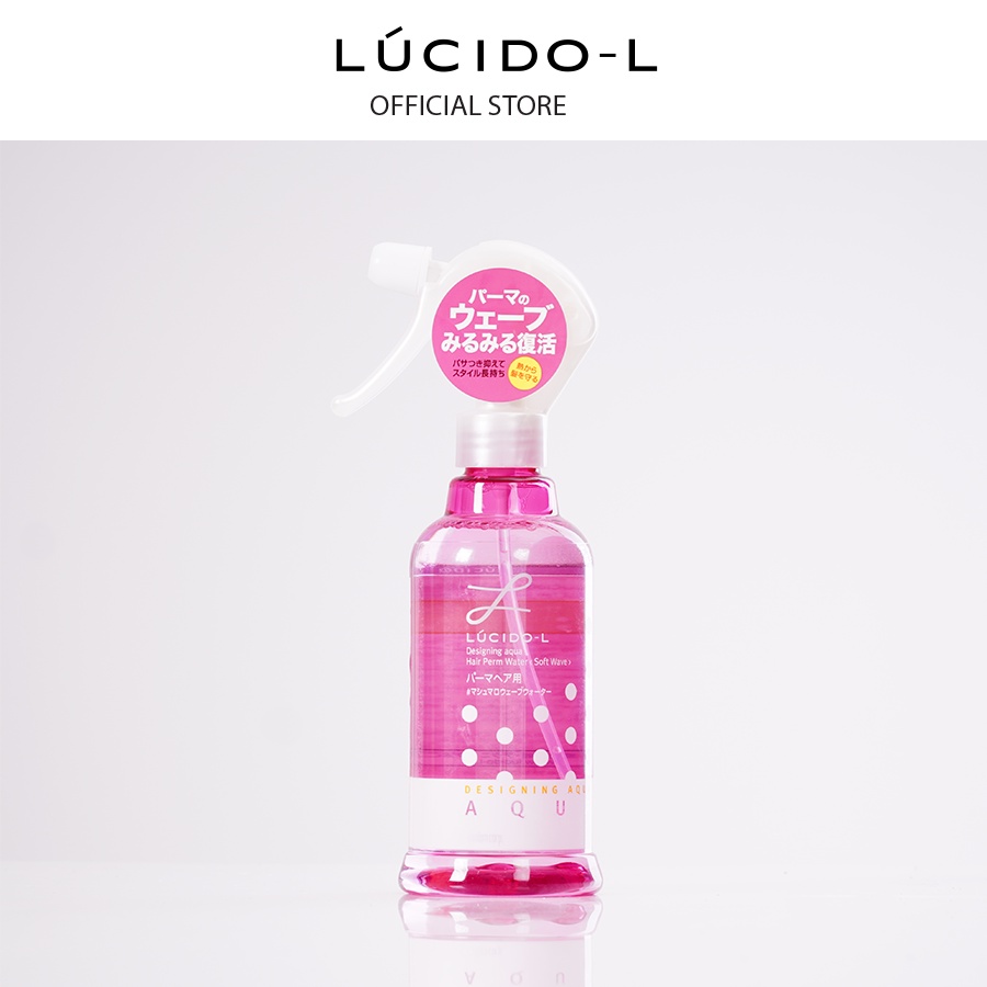 Nước xịt tạo kiểu tóc uốn LÚCIDO-L Designing Aqua Hair Perm Water <Soft Wave> 250ml/chai