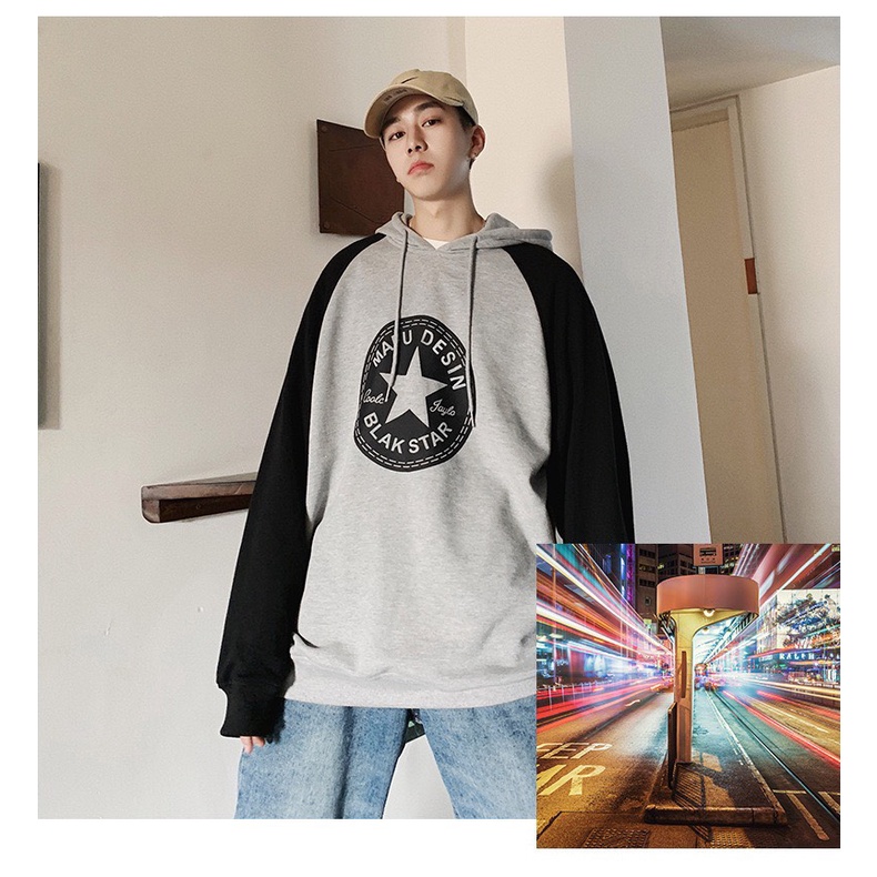 Áo Hoodie Tay Dài Ngôi Sao SuzaSport Phong Cách Hip Hop Đường Phố Nhật Bản Cho Nam Với 2 Màu | BigBuy360 - bigbuy360.vn