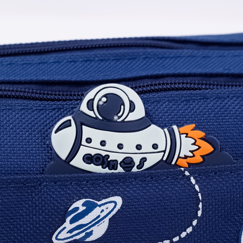 Túi Đựng Bút Hai Lớp Chống Nước Sức Chứa Lớn In Họa Tiết Phi Hành Gia Hoạt Hình Cho Học Sinh