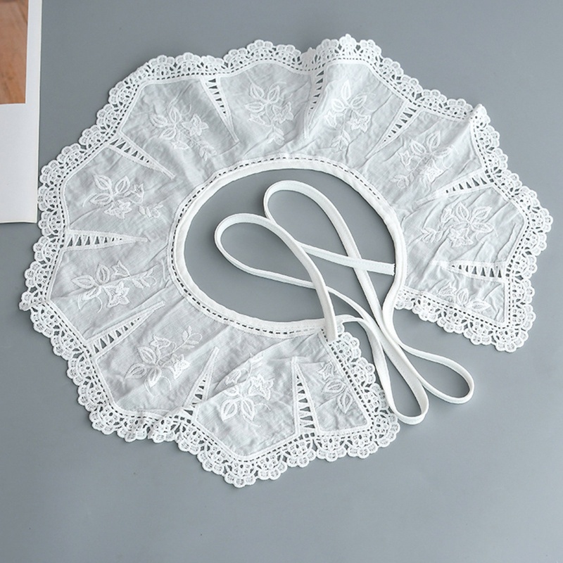 Khăn Choàng Cổ Búp Bê Vải Ren Thêu Họa Tiết Lá Rỗng Kiểu Lolita Cho Nữ