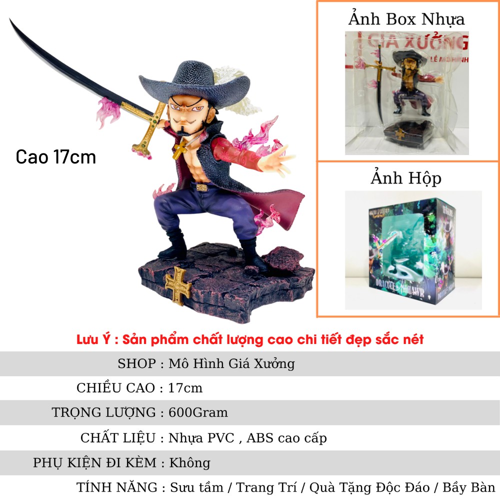 Mô hình One Piece Mihawk GK ' Mắt diều hâu &quot; cao 17cm hàng chất lượng cao , figure one piece , mô hình giá xưởng