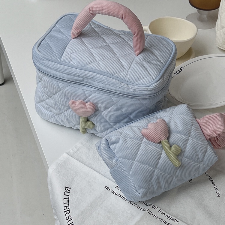 Túi Đựng Mỹ Phẩm Cỡ Lớn Thiết Kế Phong Cách Hàn Quốc Dễ Thương Dành Cho Nữ
