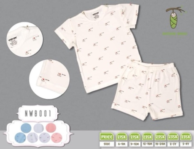 Bộ cài vai ngắn tay bamboo Nature wear