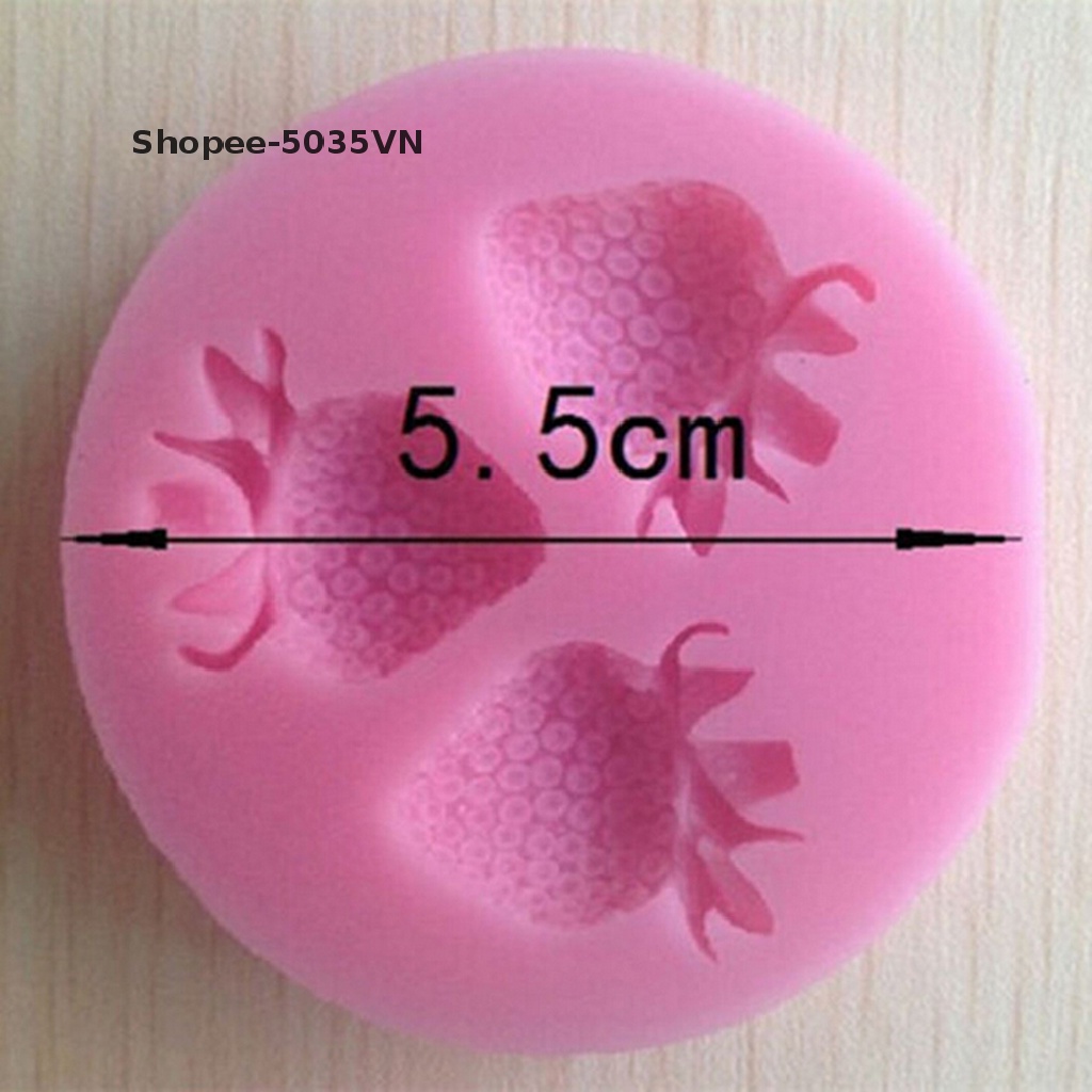 Khuôn Silicone Làm Bánh / Xà Phòng Hình Trái Dâu Xinh Xắn 1.vn
