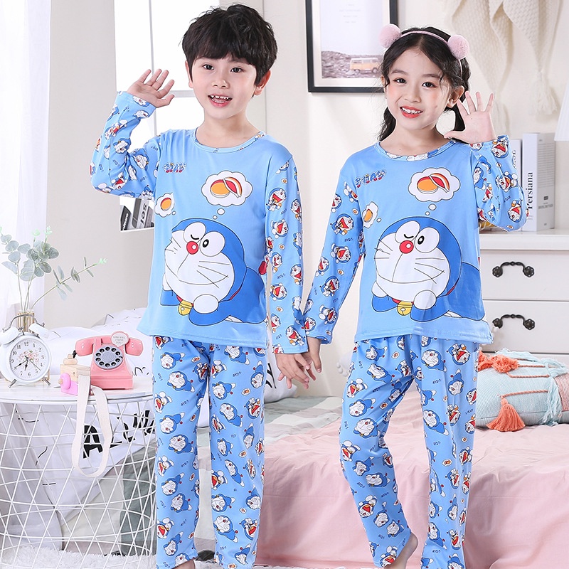 Bộ quần áo tay dài bằng vải thun in hình pikachu đáng yêu cho bé