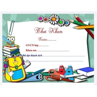 Set 100 tờ Thư Khen Ngợi
