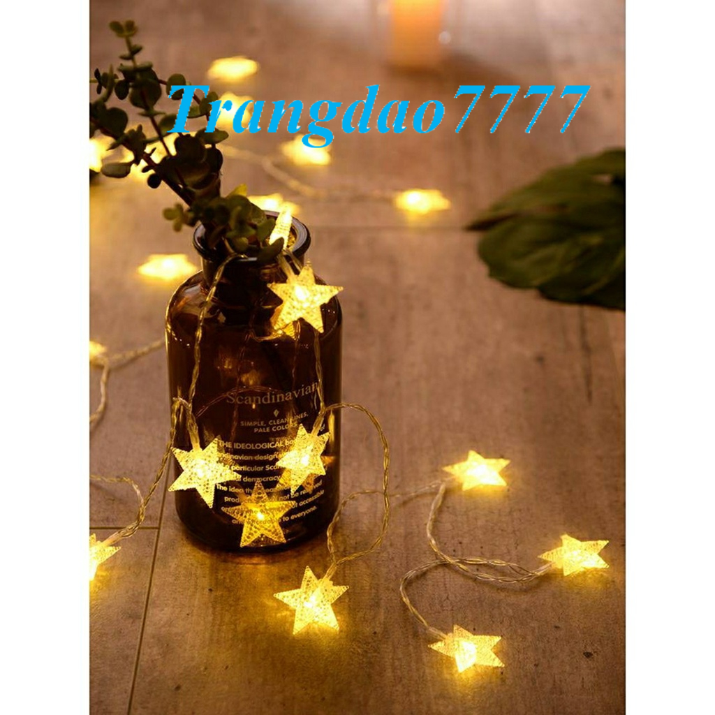 Đèn Led Xài Pin Chống Nước Bóng Đèn Led Hình Ngôi Sao Trang Trí Tiệc Noel Cắm Trại Đẹp Rẻ
