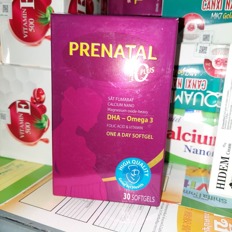 Vitamin Cho Mẹ Bầu Prenatal IQ- Hộp 30 viên bổ sung vitamin và dưỡng chất cần thiết cho mẹ và bé