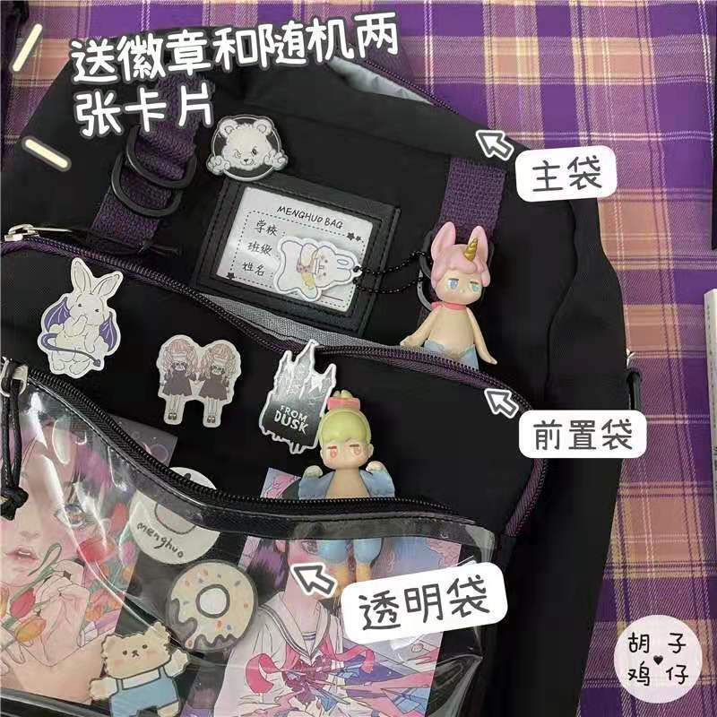 Balo Đi Học Cỡ Lớn Đa Năng Phong Cách Harajuku Thời Trang Nhật Hàn