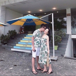 Sét đôi đi biển nam nữ