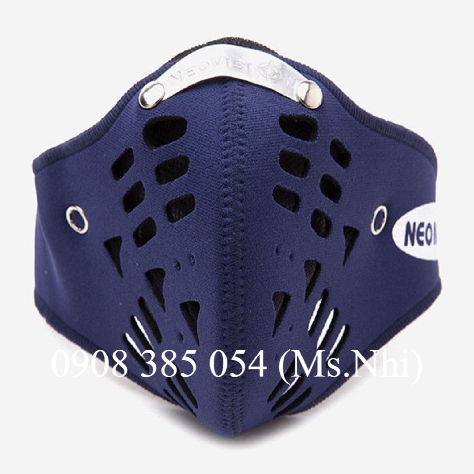 Neovision- Khẩu trang than hoạt tính NeoMask màu xanh đậm- Hình thật