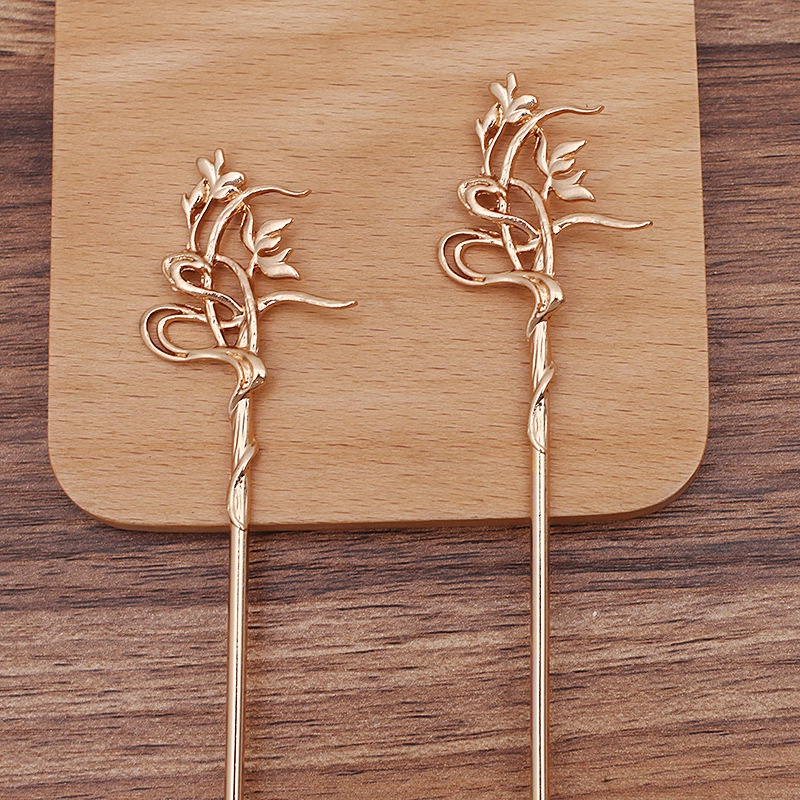 Trâm cổ trang hoa sen cách điệu đính kèm ngọc bội tròn tua rua chuỗi hạt hồ lô phong cách vintage búi tóc cosplay màu KC