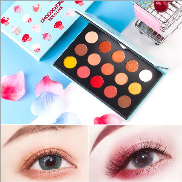 Bảng Phấn Mắt 15 ô ChocoChoke HOLD LIVE Ice Cream Eyeshadow 18g