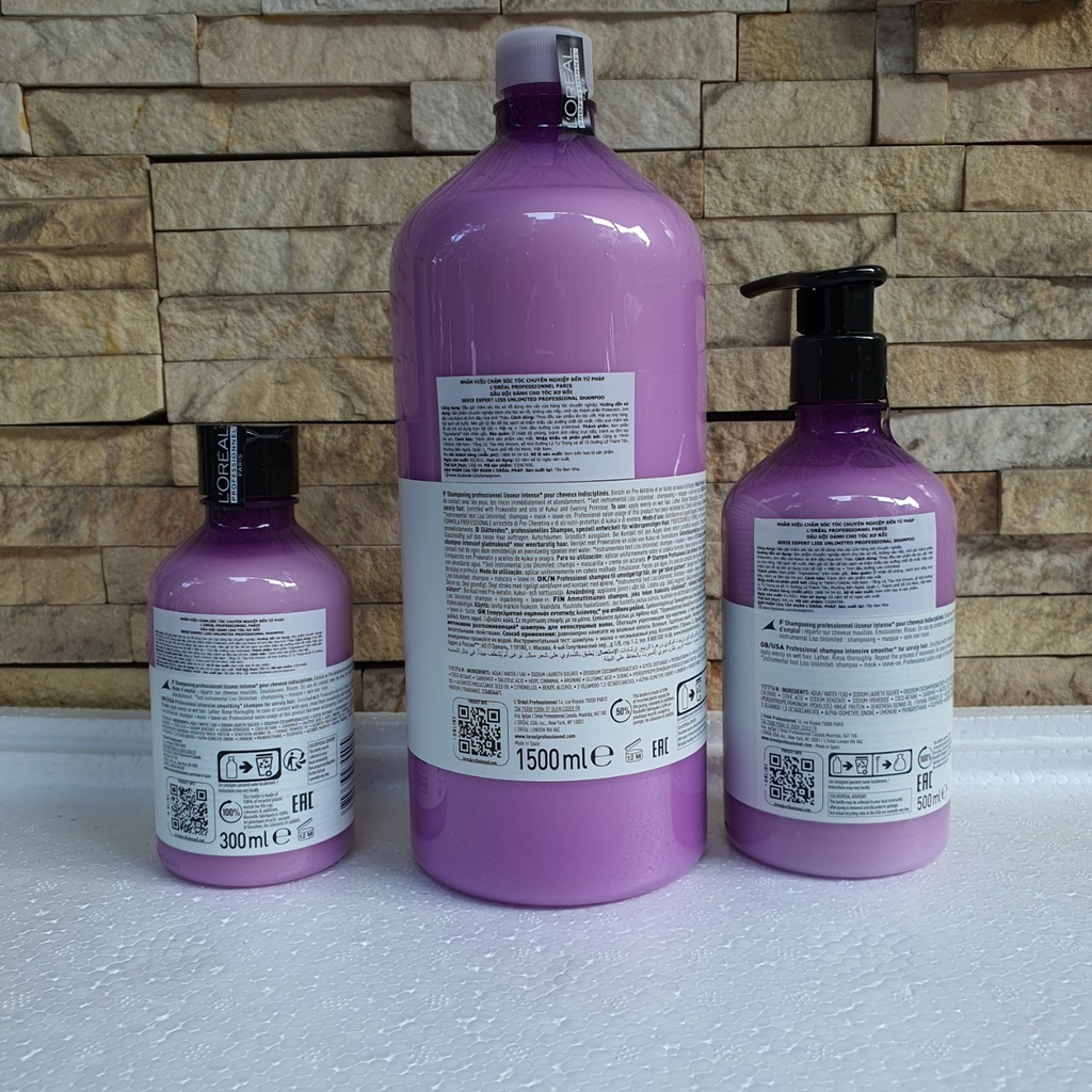 Dầu gội suôn mềm mượt Loreal Liss Unlimited 300ml-1500ml