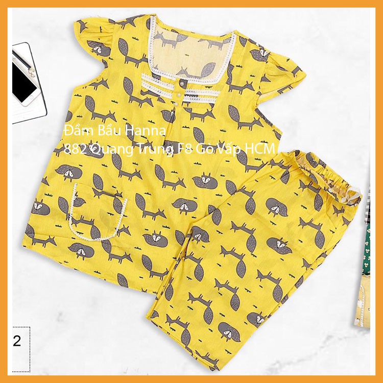 [SIZE 40-60KG] Đồ bộ bầu lửng vải cotton thô thấm mồ hôi tốt sale giá rẻ
