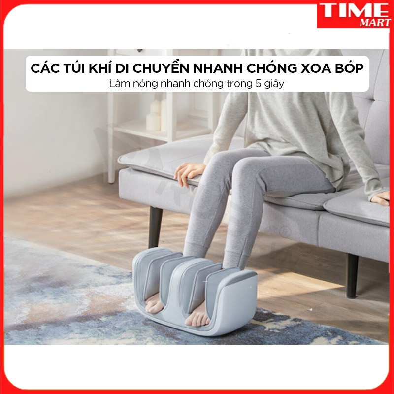 [CHÍNH HÃNG] Máy Massage chân đa năng 3IN1 XIAOM ISX383. Cơ chế mát xa máy có 6 nhóm túi khí quanh đầu gối [TIME_MART]