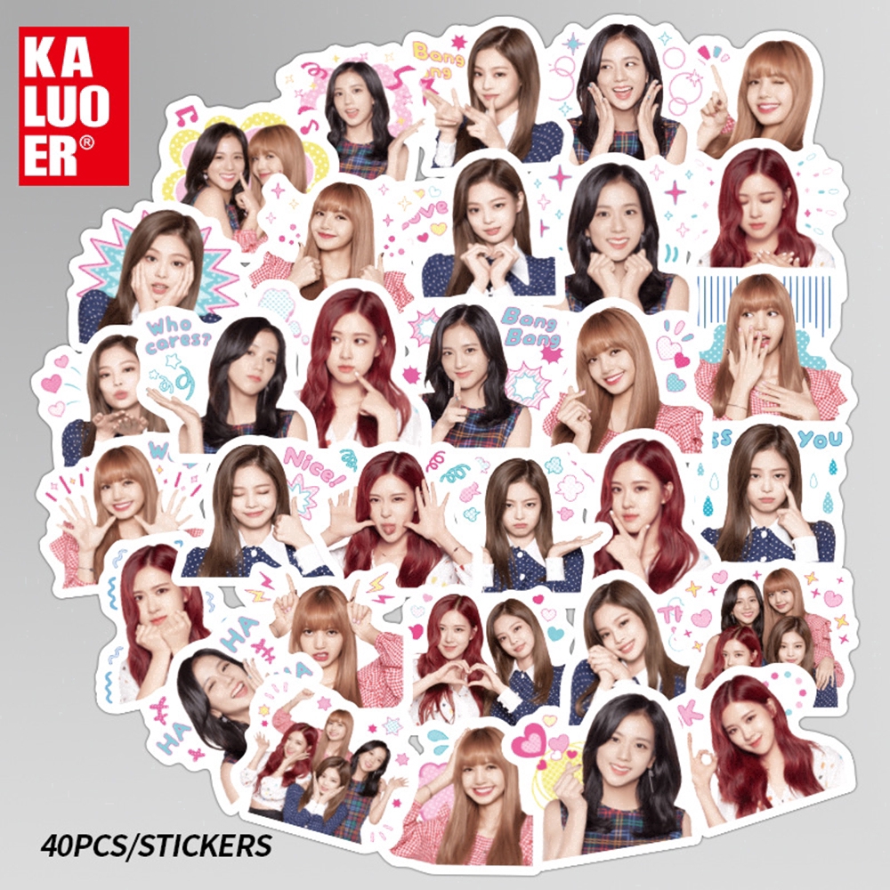 Bộ 40 miếng dán hình Blackpink trang trí sổ tay/album DIY cho fan