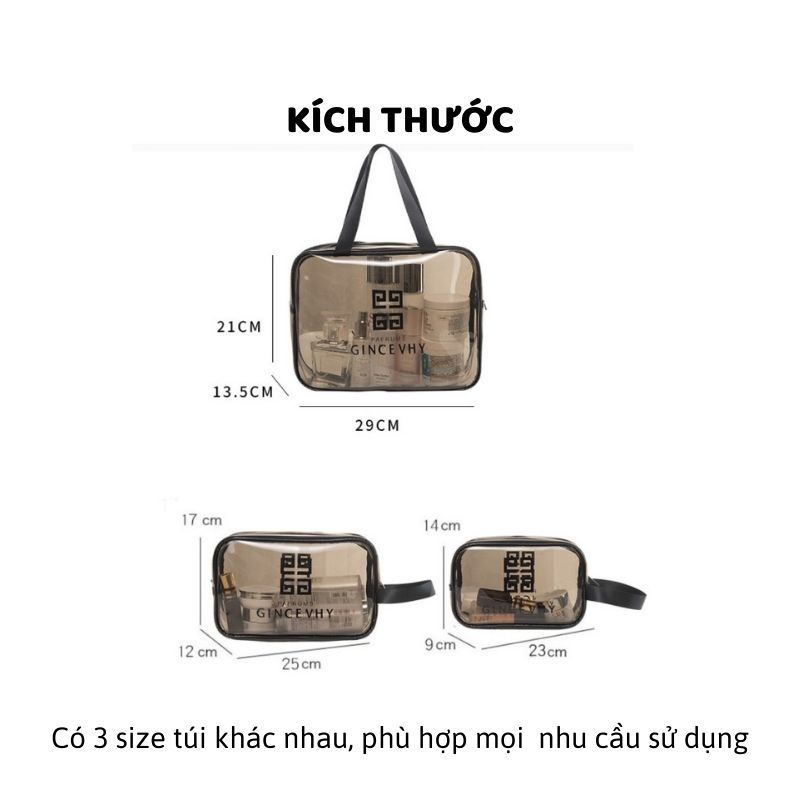Sét 3 túi đựng mỹ phẩm GINCEYHY