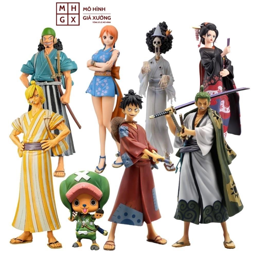 Mô hình One Piece Luffy,Nami,O-KiKu,Yamato,Brook,Sanji,Kozuki hiyori,O-Tama,Ussop,Law,Robin,Chopper ở wano quốc