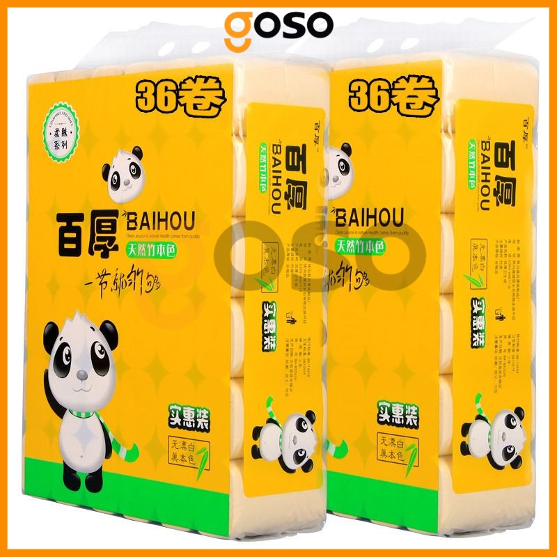 [HOT] Bịch Giấy Gấu Trúc Baihou Giấy Vệ Sinh 36 Cuộn