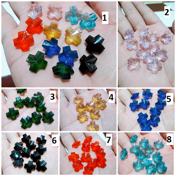 Nhựa pha lê hình dấu CỘNG  : 10 hạt = 10k [ chuyên sỉ các loại pha lê , nhựa ]