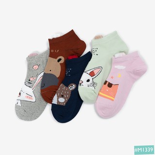 Tất Vớ Nữ Cổ Ngắn Hàn Quốc MINSU M1339 Hình Thú Dễ Thương Cute, Chất Cotton Thoáng Mát, Thấm Hút Mồ Hôi