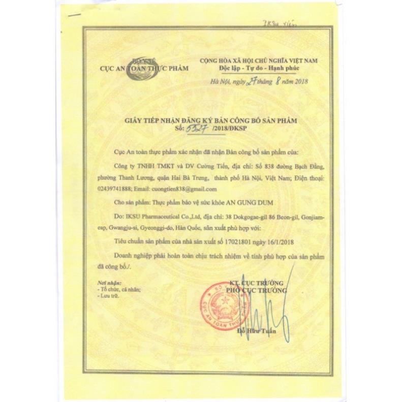 An Cung Ngưu Hoàng Hoàn  Hàn Quốc, Hộp Gỗ 10 Viên, Giúp Bổ Não, Ngăn Ngừa Tai Biến, Đột Quỵ