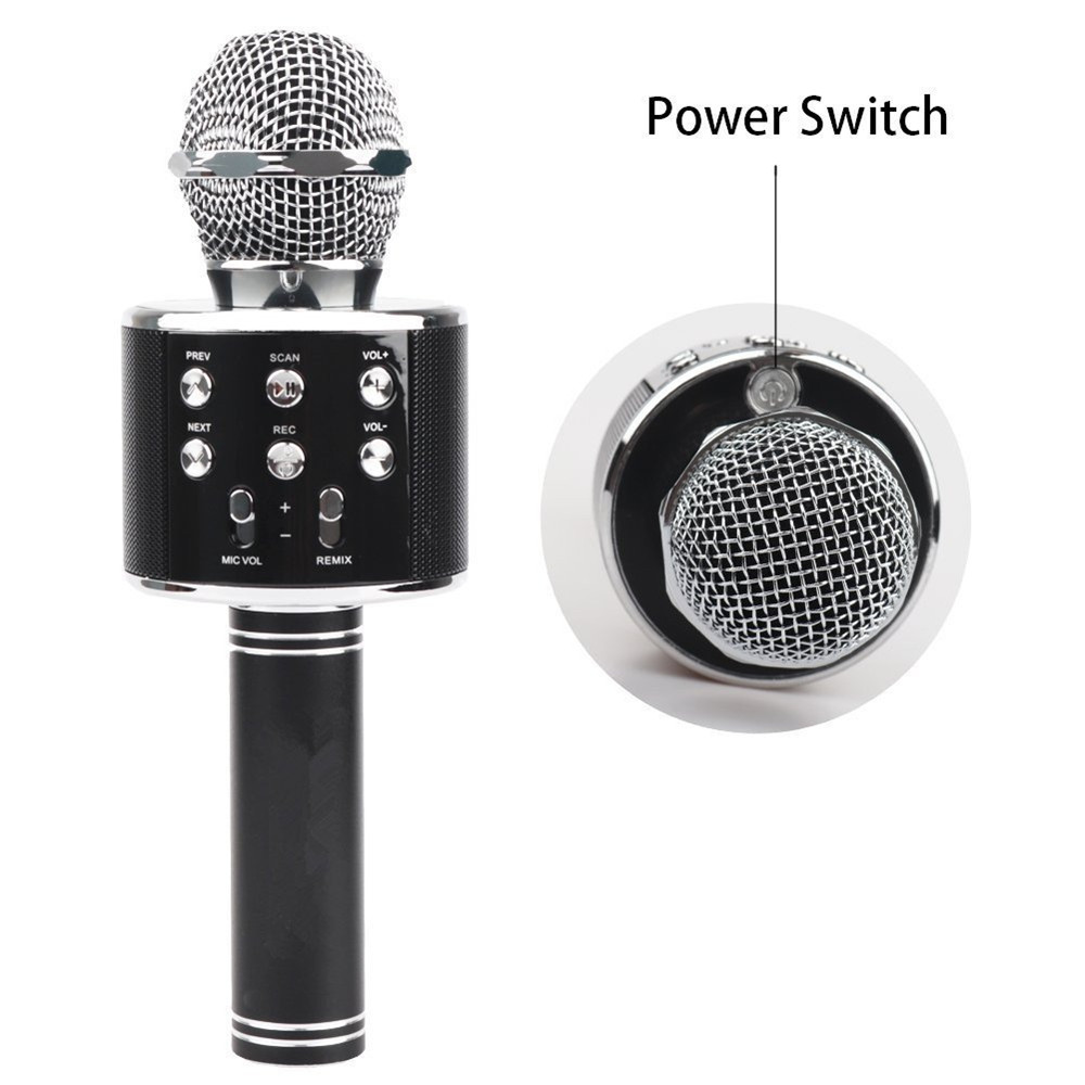 Micro Không Dây Ws858 Kết Nối Bluetooth Có Giá Đỡ