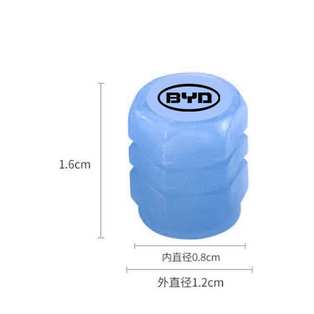Set 4 nắp dạ quang cho van bơm khí lốp ô tô xe máy xe điện