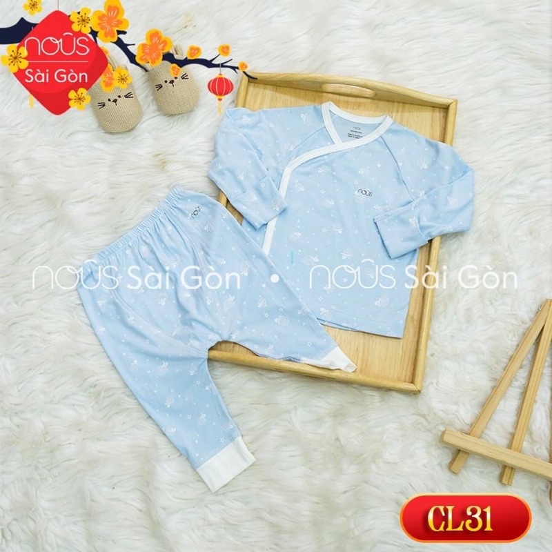 Bộ sơ sinh Nous xanh nhạt