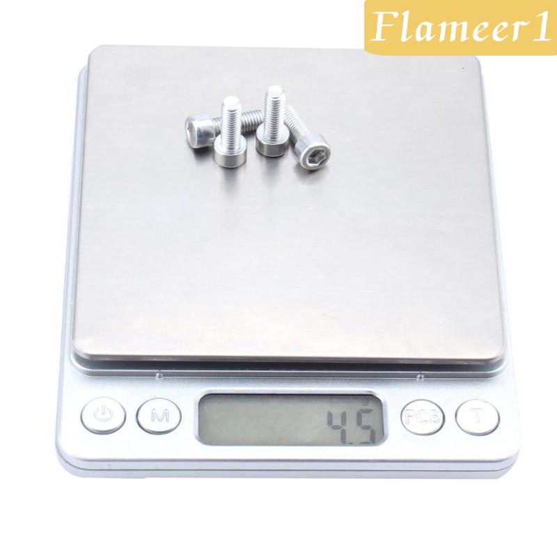[Flameameer1] 4 Bu Lông Gắn Bình Nước Bằng Hợp Kim Màu Bạc Cho Xe Đạp