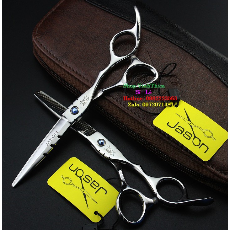 Bộ Kéo Cắt tóc Jason Cao Cấp[TẶNG KÈM BAO DA ĐỰNG CAO CẤP + 2 LƯỢC TONIGUY]